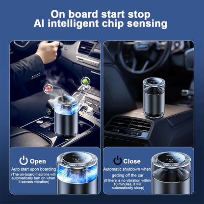 Smart Car Fragrance Diffuser Rechargeable Air Diffuser Auto Air Freshener Cloud Mist with RGB Light Car Interior Deodorizer